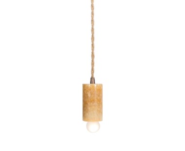 Marble Tube Pendant - Gold